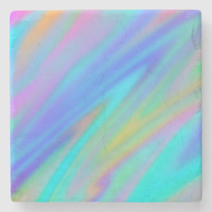 Trendy luxuriöse grün blaue lila Imitate holografi Steinuntersetzer