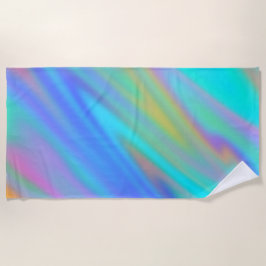 Trendy luxuriöse grün blaue lila Imitate holografi Strandtuch