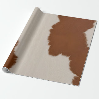 Trendy Luxury Elegant Faux Cow Leather Collection Geschenkpapier