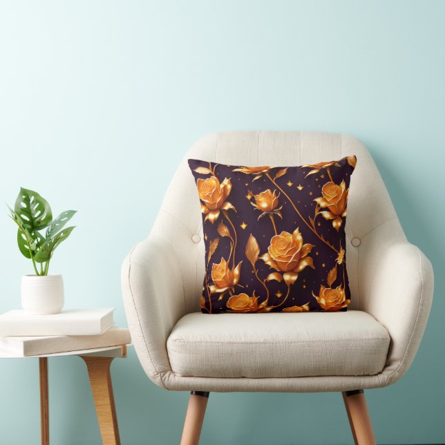 Trendy Luxury Gold Boho Rose Collection Kissen (Stuhl )
