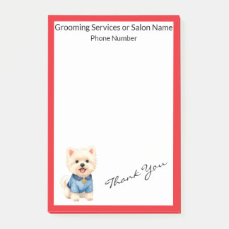 Trendy Luxury Grooming Pet Personalized Collection Post-it Klebezettel