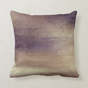 Trendy Luxury Metallic Lila Bronze Fossil Kissen