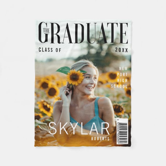 Trendy Magazine Cover  Abschluss Fleecedecke (Vorderseite)