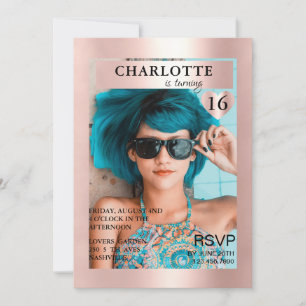 Trendy Magazine Cover-Photo Inspirierte  Einladung