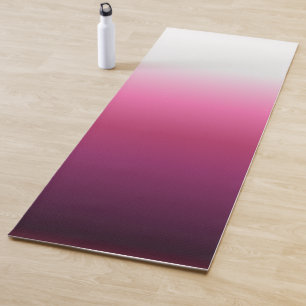trendy magenta maroon marsala burgundy ombre yogamatte