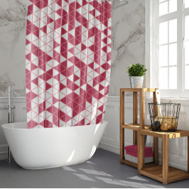 Trendy Magenta rosa geometrisches Muster Duschvorhang