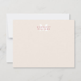 Trendy Magenta Simple Modern Minimalistisch Mitteilungskarte