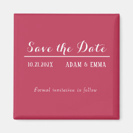 Trendy Magenta & White speichern das Date Magnet