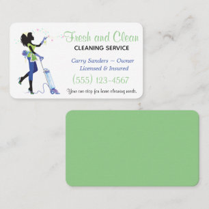 Trendy Maid House Reinigungsservice Business Card Visitenkarte