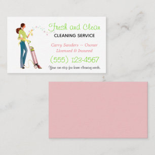 Trendy Maid House Reinigungsservice Business Card Visitenkarte