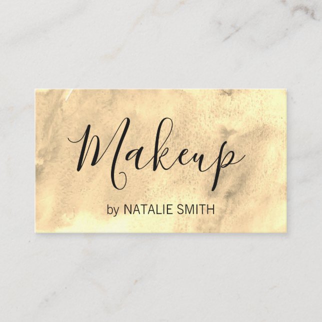 Trendy Makeup Artist Watercolor Visitenkarte (Vorderseite)