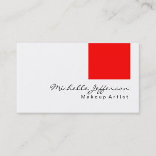 Trendy Makeup Artist White Style Business Card Visitenkarte