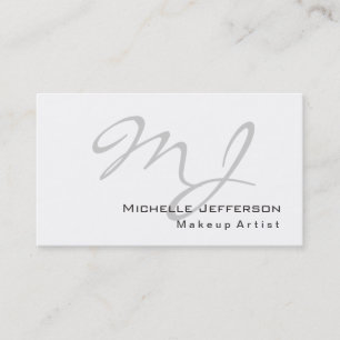 Trendy Makeup Artist White Style Business Card Visitenkarte
