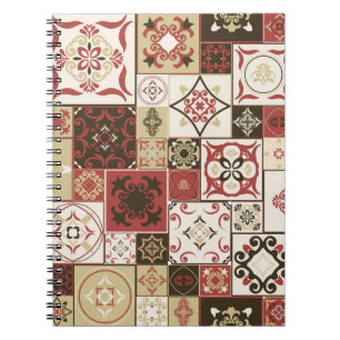 Trendy Marsala marokkanisches Muster Notizblock