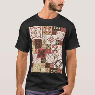 Trendy Marsala marokkanisches Muster T-Shirt