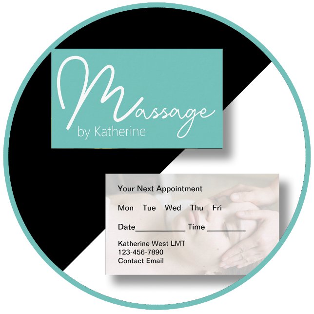 Trendy Massage Therapie Termine Business Cards Visitenkarte (Von Creator hochgeladen)
