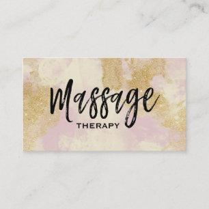 *~* Trendy Massage Therapist GrungeLavender Gold Visitenkarte