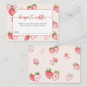 Trendy Meadow Strawberry Babydusche Windelwindeln Begleitkarte
