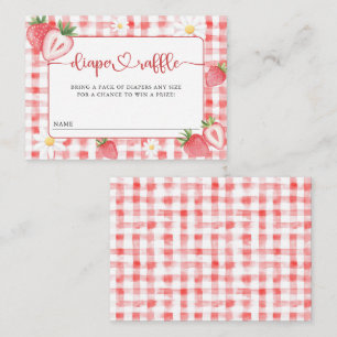 Trendy Meadow Strawberry Babydusche Windelwindeln Begleitkarte