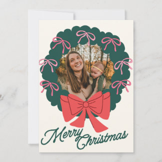Trendy Merry Christmas Feiertagskarte