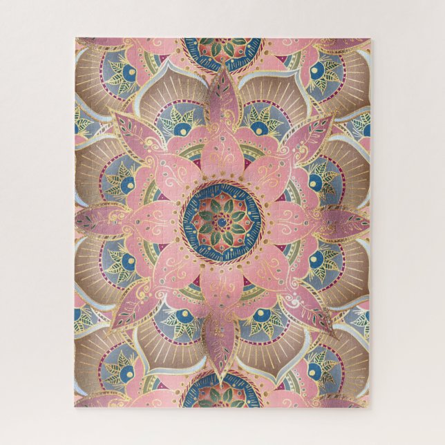 Trendy Metallic Gold und Pink Mandala Design (Vertikal)