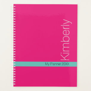 Trendy Minimal Design DIY Name/Betreff/Fuchsia Planer