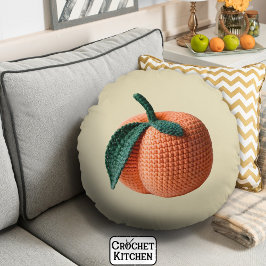Trendy Minimal Modern Amigurumi Crochet Peach Rundes Kissen