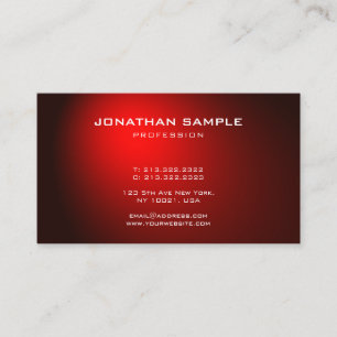Trendy Minimalistic Chic-Entwurfs-Schwarz-rotes Visitenkarte