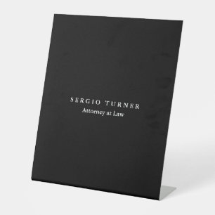 Trendy Minimalistisch Beruflich Black Sockelschild