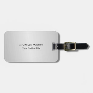 Trendy Minimalistisch Beruflich Modern Silver Gray Gepäckanhänger