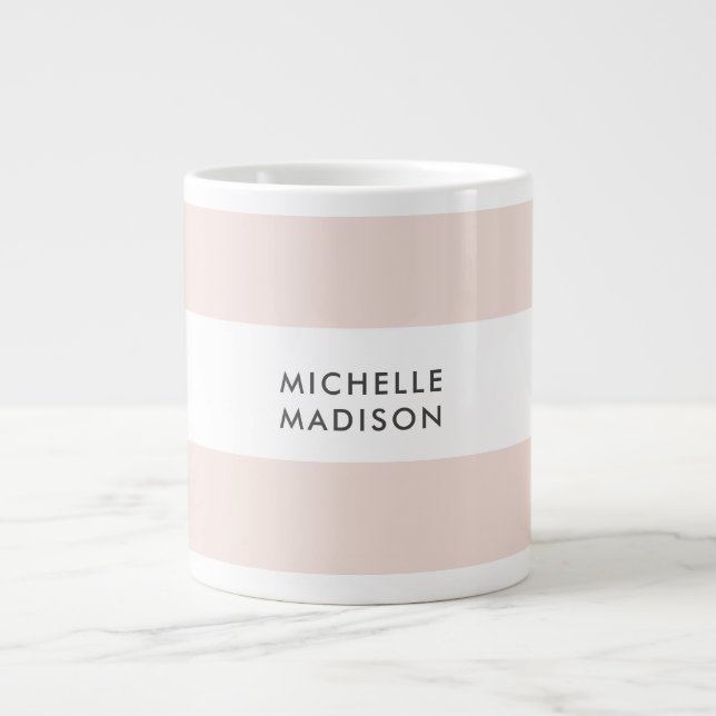 Trendy Minimalistisch Beruflich Schlicht Jumbo-Tasse (Vorderseite)