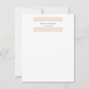 Trendy Minimalistisch Beruflich Schlicht Mitteilungskarte