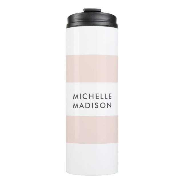 Trendy Minimalistisch Beruflich Schlicht Thermosbecher (Vorderseite)