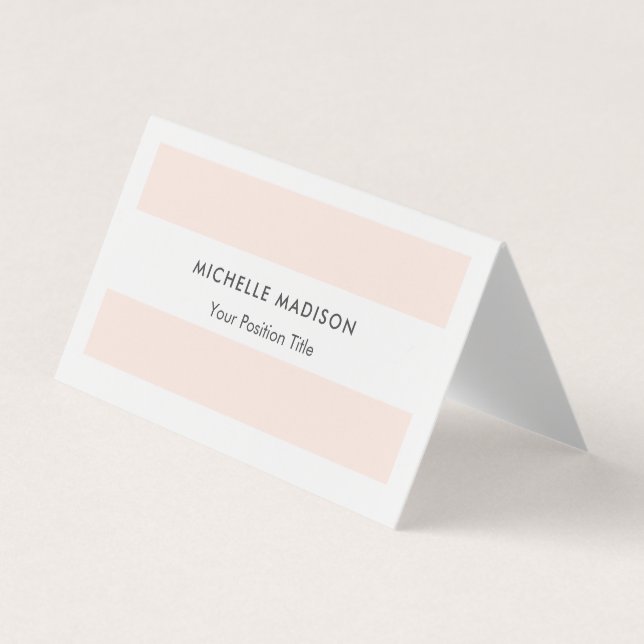 Trendy Minimalistisch Beruflich Schlicht Visitenkarten (Vorderseite)