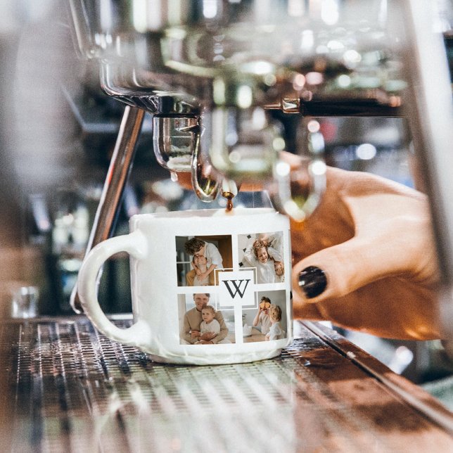 Trendy Minimalistisch Collage Fathers Foto Daddy G Espressotasse (Von Creator hochgeladen)