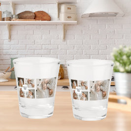 Trendy Minimalistisch Collage Fathers Foto Daddy G Schnapsglas