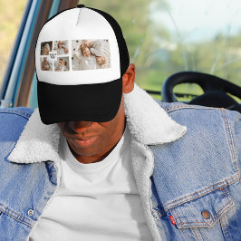 Trendy Minimalistisch Collage Fathers Foto Daddy G Truckerkappe