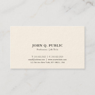 Trendy Minimalistisch Moderne Elegante Einfache Vo Visitenkarte