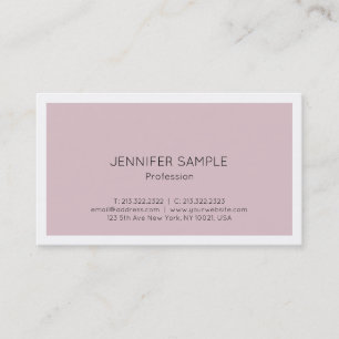 Trendy Minimalistisch Moderne Elegante Farbe Schli Visitenkarte