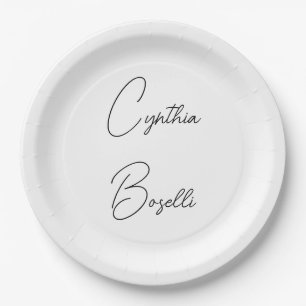 Trendy Minimalistisch Moderne Schlichte, einfache  Pappteller