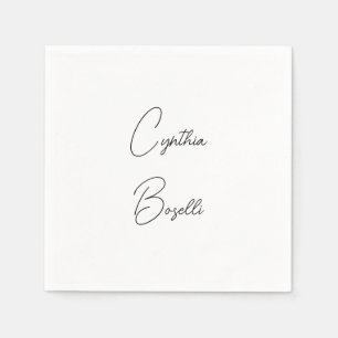 Trendy Minimalistisch Moderne Schlichte, einfache  Serviette