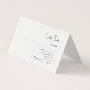 Trendy Minimalistisch Moderne Schlichte, einfache  Visitenkarten