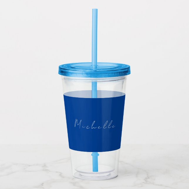 Trendy Minimalistisch Modernes, handgeschriebenes  Acryltrinkbecher (Vorderseite)