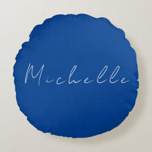 Trendy Minimalistisch Modernes, handgeschriebenes  Rundes Kissen