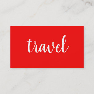 Trendy Minimalistisch Red Gray Schlicht Travel Age Visitenkarte