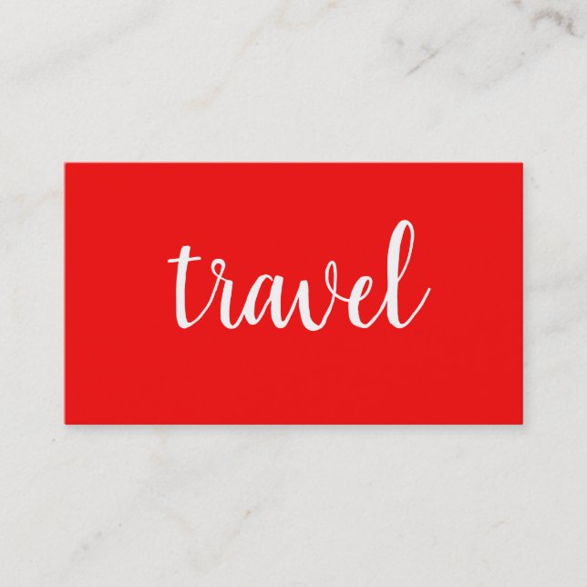 Trendy Minimalistisch Red Gray Schlicht Travel Age Visitenkarte (Vorderseite)