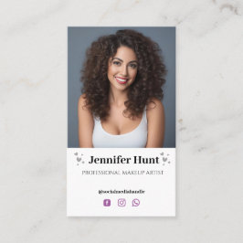 Trendy Minimalistisch Social Media Makeup Artist Visitenkarte