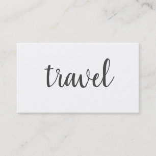 Trendy Minimalistisch White Gray Schlicht Travel A Visitenkarte