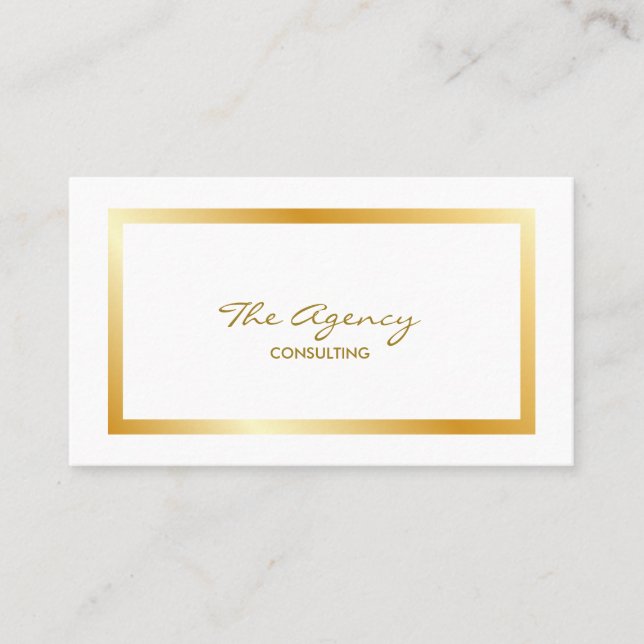 Trendy Minimalistische Goldfolien-Geschäfts-Karte Visitenkarte (Vorderseite)
