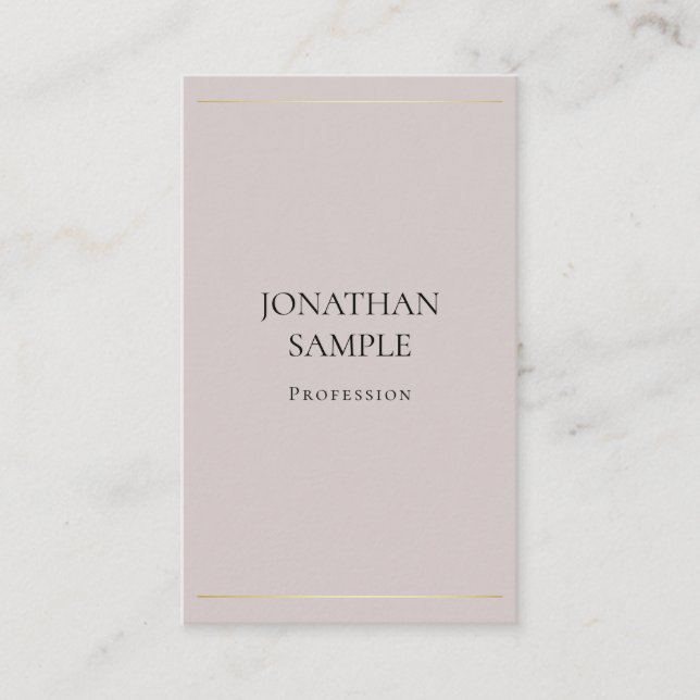 Trendy Minimalistisches Design Elegantes Schlichte Visitenkarte (Vorderseite)